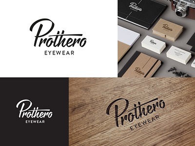 Prothero Branding Initial Concept branding business cards custom type identity lettering logo rukola type typography vintage wood