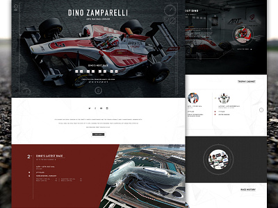 Dino Zamparelli Inner Pages car clean header icons interface sports svg tech ui web web design website