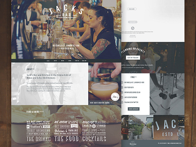 Jack's Bar Website Live branding food icons menu type typography ui vintage web web design webdesign website