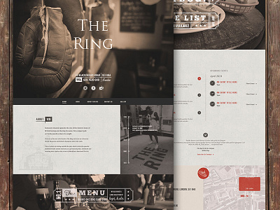 The Ring Pub Website Live branding food icons menu pub type typography vintage web web design webdesign website
