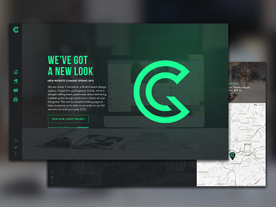 Green Chameleon Holding Website branding flat icons interactive logo monogram rebrand rwd ui web web design website