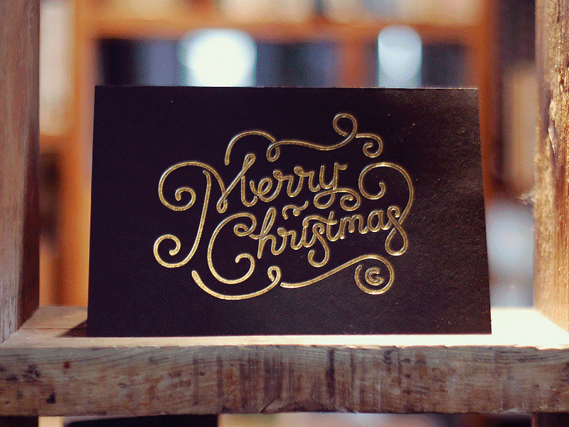 Merry Christmas Dribbble! christmas custom lettering gold graphic hand lettering illustration label lettering script stamp type typography
