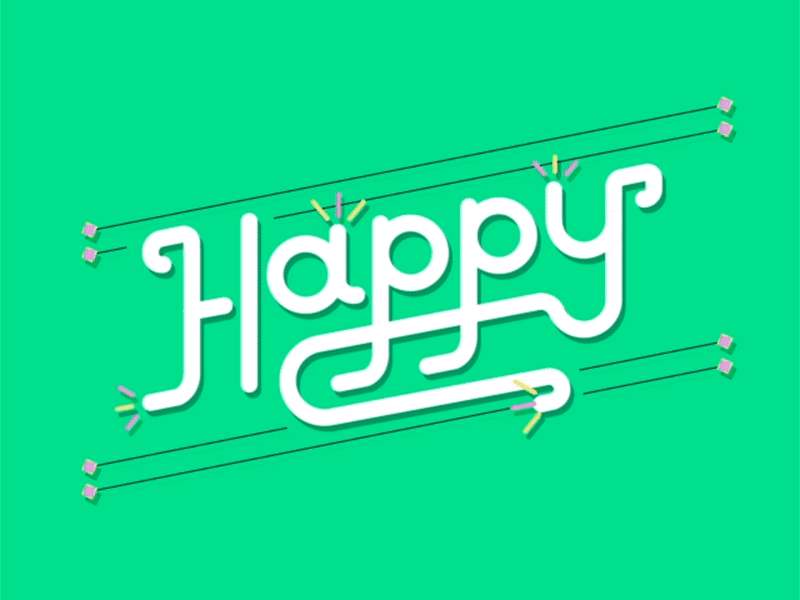 Happy New Year! ae after effects animation branding flat gif illustration motion graphics new year type typography vector