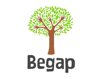 Begap Charity Branding branding brown charity green identity illustrative logo tree type