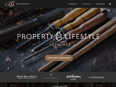 Unused Concept For Property & Lifestyle Website ampersand header homepage interface menu nav navigation ui web web design website