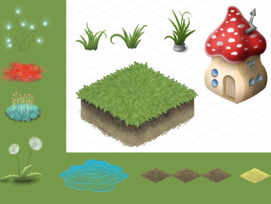 mushroom house tileset for rpg maker mv