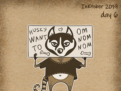 Crazy Raccoon for Inktober 2019! Day 6
