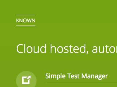 Known - Simple Automated Testing automated cloud testing