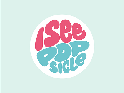 Isee Popsicle blue cream ice icecream logo pink popsicle sweet type