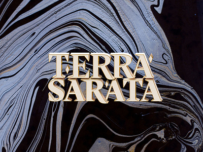 Terra Sarata 3d 3d art cinema 4d gold illustration logo marble typography wine