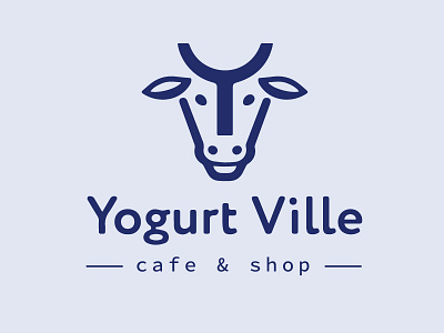 Yogurt Ville 2d adobe adobe illustrator art branding cow design graphic design illustration logo logotype milk shop sign