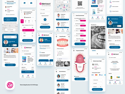 Dentical App UI/UX application design graphic design ui ux web design