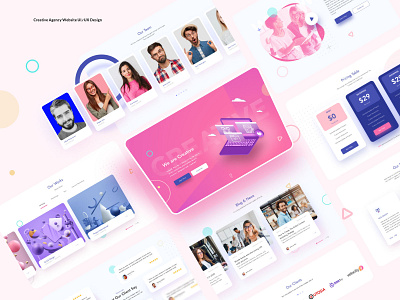 Creative Agency Website UI/UX branding design figma graphic design ui ux web design