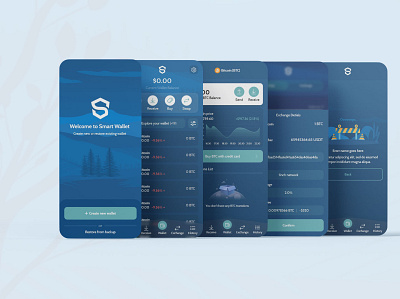 Smart Wallet UI/UX application design design figma graphic design illustration ui ux