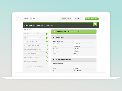 Building Great Teams with GoodHire background screen employment report ui ux web
