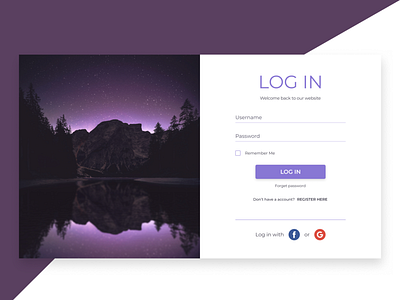 Daily UI - 001 - Login dailyui design dribbble log in ui uidesign user interface web