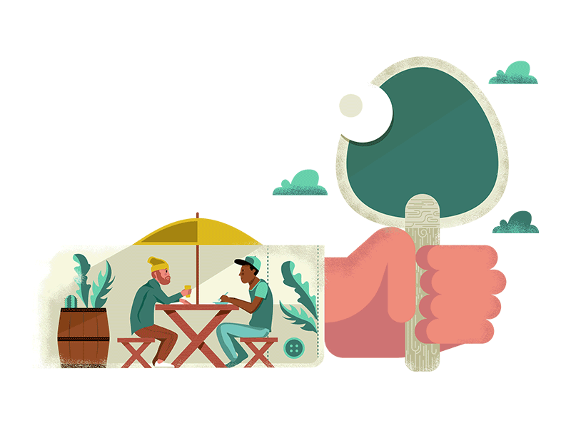 Beer Garden Project spot illustration illustration design san francisco oakland beer garden