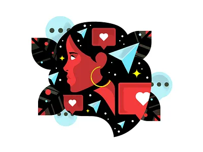 Do It For The Gram 510 character design dm heart icons illustration illustrator likes oakland san francisco san francisco bay area texture visual designer