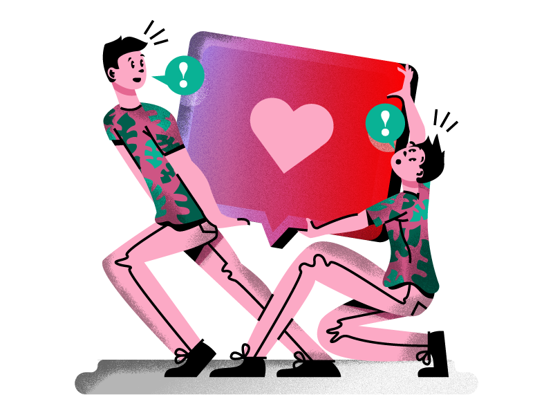 Heavy Hearts visual designer san francisco bay area adobe illustrator 510 vector icons character illustrator design holt510 san francisco oakland texture illustration