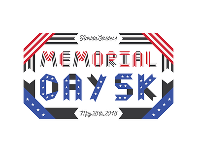 Patriotic Lettering 5k blue lettering memorial day patriotic red ribbon stars and stripes white