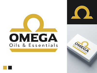 Omega - Logo Options gold logo logo design logo presentation omega