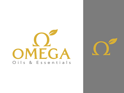 Omega - Selected Option gold leaf logo logo design omega symbol