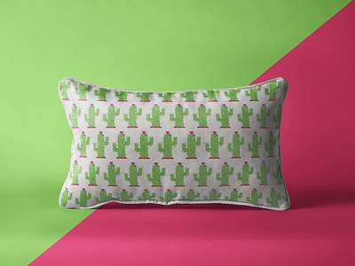 Prickly Pillows bed bed sheets cactus covers green pattern pattern design pillows