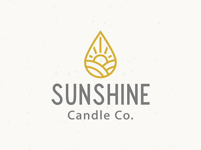 Sunshine Candle Co. - Draft brand identity branding candle candle company gold logo logo design raindrop sun sunshine