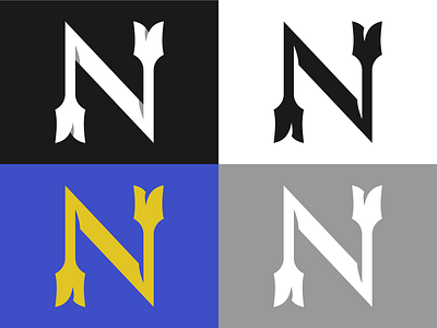 Letter NNN arrow colorful design letter letter design letter n letterform letters logo n personal logo simple
