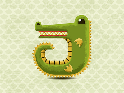 Green Gator alligator animal design digital illustration florida florida gator gator graphic graphic illustration green illustration reptile scales scaly swamp