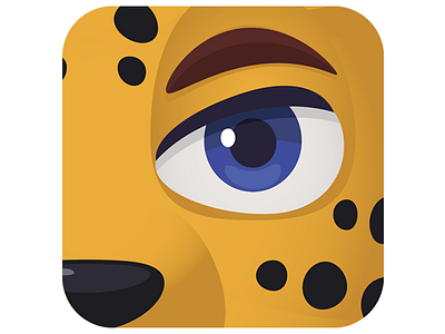 Cheetah Eye app cheetah edutainment eye game icon illustration