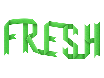 Fresh Ribbon Lettering fresh green hand lettering mint ribbon typography