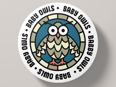 Baby Owls! baby badge cute owls stickers