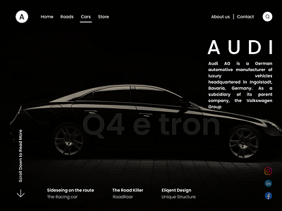 Audi Home page Design concept