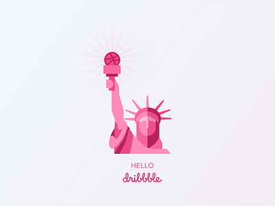 Hello Dribbble 1st shot illustration vector