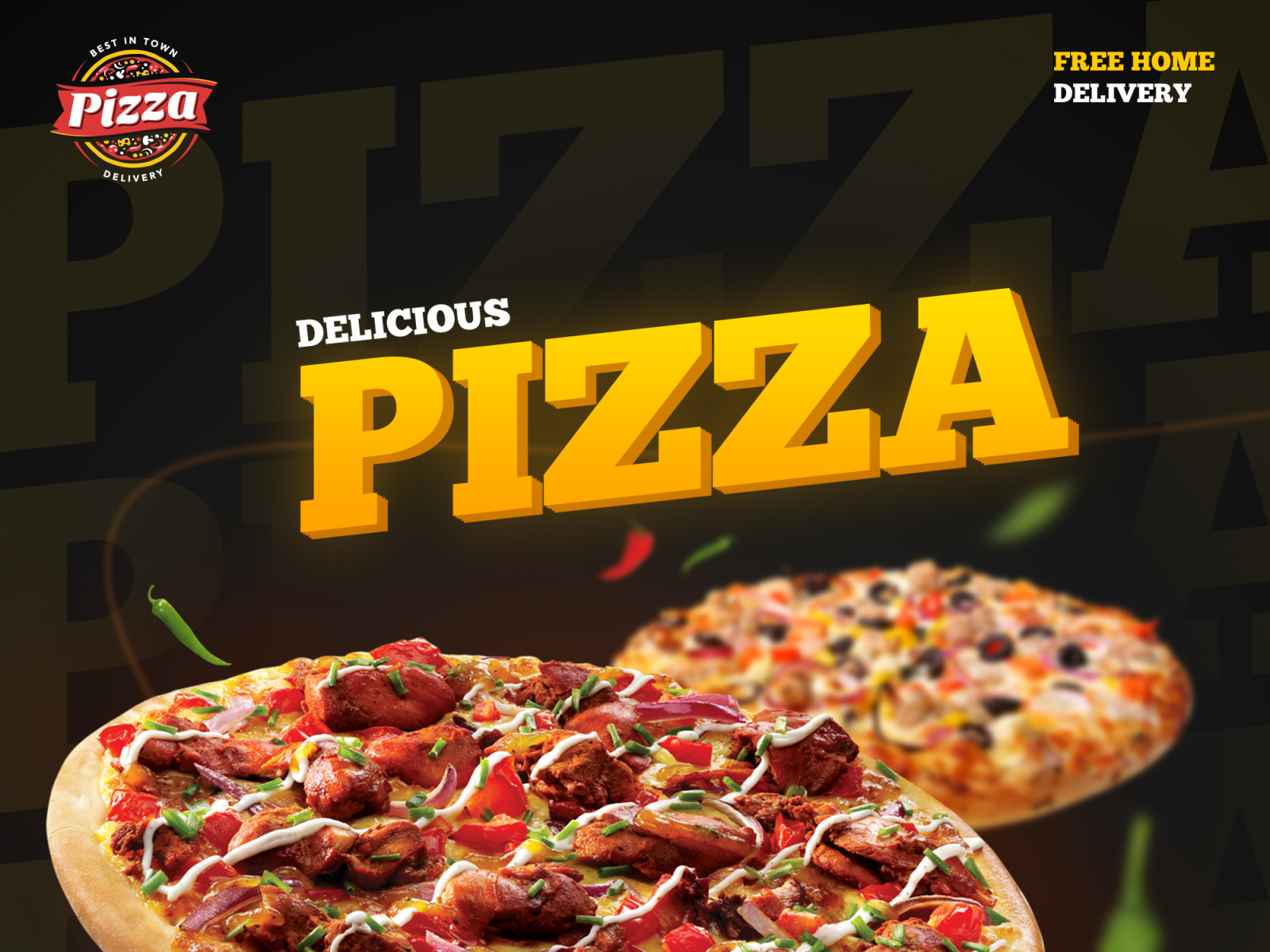 Pizza Poster by Syed Faraz Hussain Naqvi on Dribbble