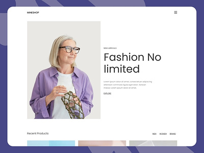 Mineshop - Fashion Store eCommerce Blocs Template design ui ux web web design website