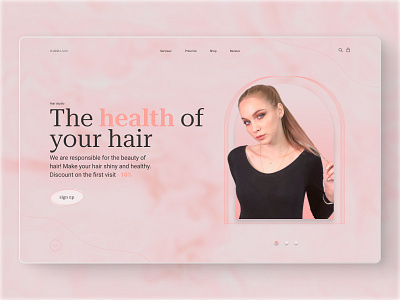 Landing page for the hair wizard. design figma landing landing page ui ux uxui web web design website