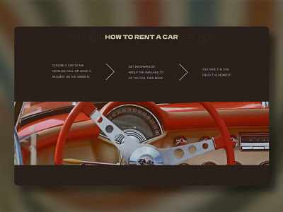 RETRO CAR RENTAL | Website design (third page) car design figma landing page retro ui uiux ux vintage website