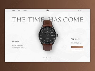 Main Screen | Watch (Website) branding design figma graphic design landing page time ui uiux ux watch website