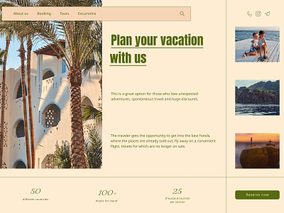 Travel agency website branding design ui ux