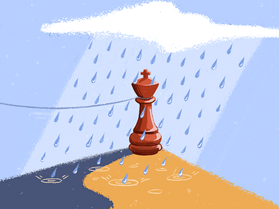 Triad 2 - Detail 3 art cartoon chess cloud desert design digital painting draw drought illustration king mural rain wall