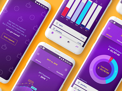 Finance Tracker App adobe xd chart dailyui finance app graph madewithxd money tracker uiuxdesign values wallet app