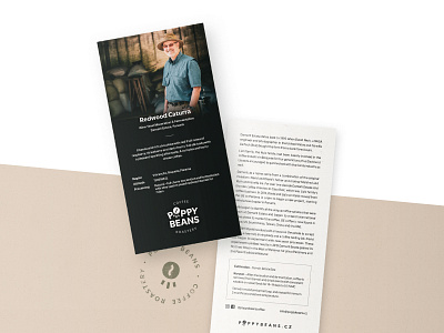 Poppy Beans – coffee flyer branding clean coffee flyer print print design roastery typography