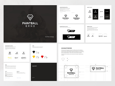 Paintball Brno – Design Guidelines brand branding clean design guidelines icon identity logo logotype manual mark paintball