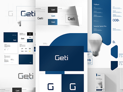 Geti – Branding #2 blue brand branding clean design graphic design identity logo logotype minimal