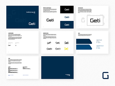 Geti – Design Guidelines blue brand branding clean design guidelines identity logo logotype minimal