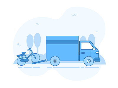 Bike shipping illustration