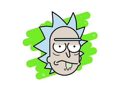 Wubbalubbadubdub! cartoon illustration morty rick sketch app