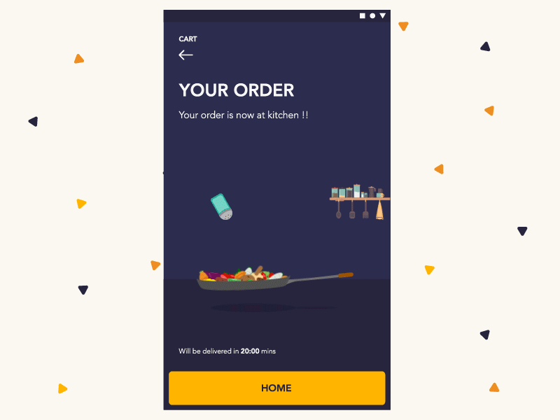 View Order Screen after effects animation food app gif illustration interaction interface design mobile app mobile ui ui ux